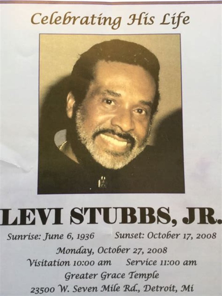 Levi Stubbs Biography, Age, Height, Wife, Net Worth, Family